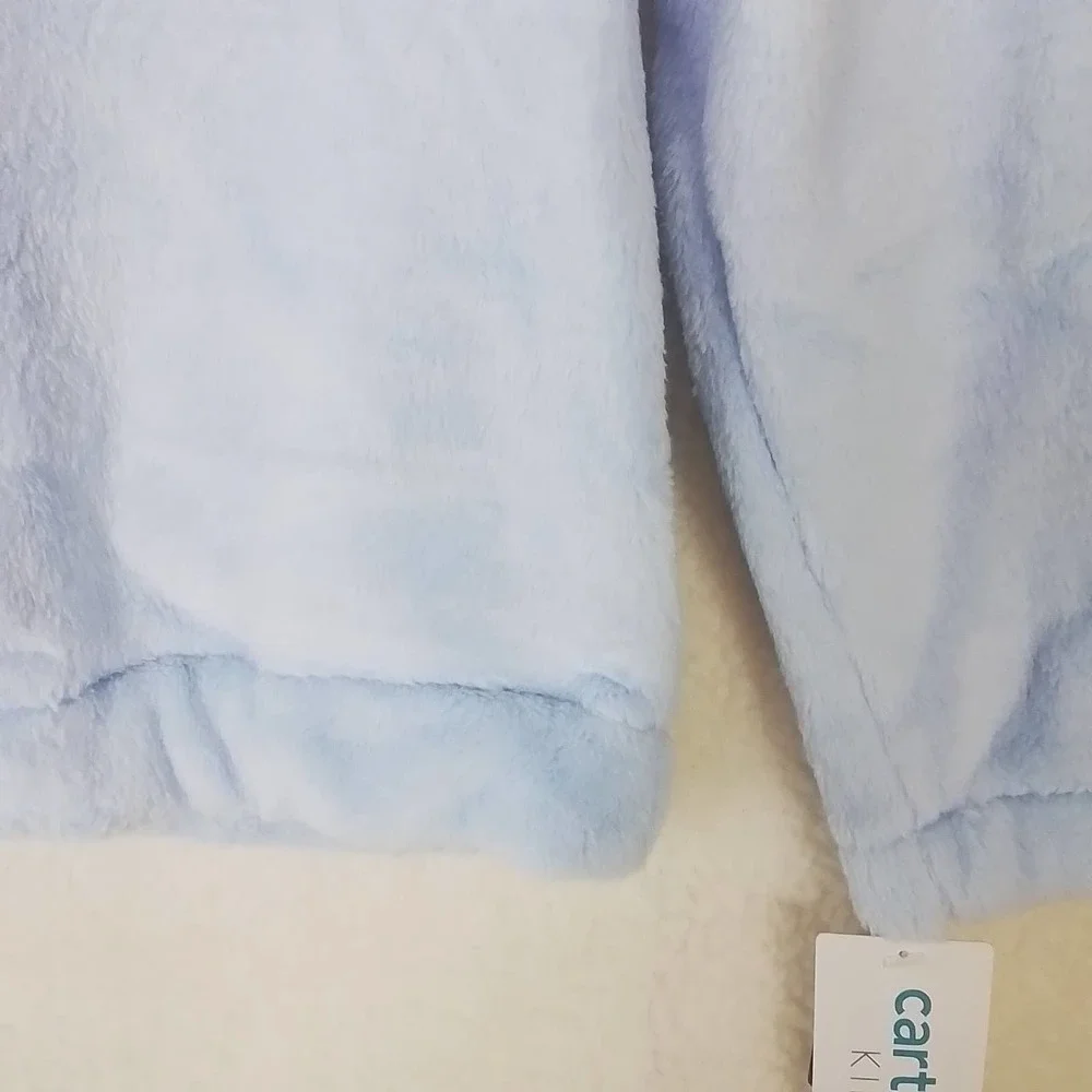 Carter's Kids Plush Fleece‎ Pullover Hoodie Girl's size 5 in Blue